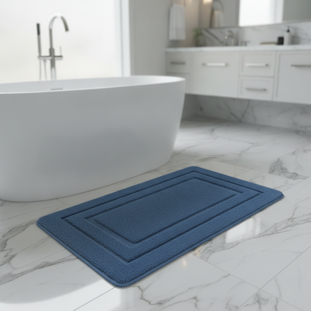 Blue Petrol Bath Mat