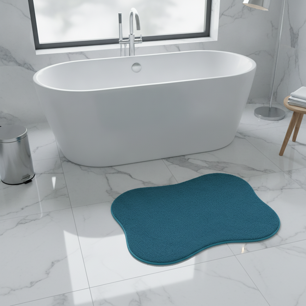 Blue Paon Bath Mat - product detail