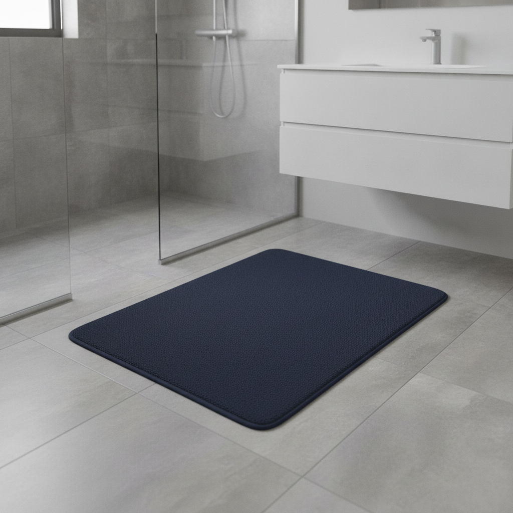 Tapis de Salle de Bain Haut de Gamme Gris Perle