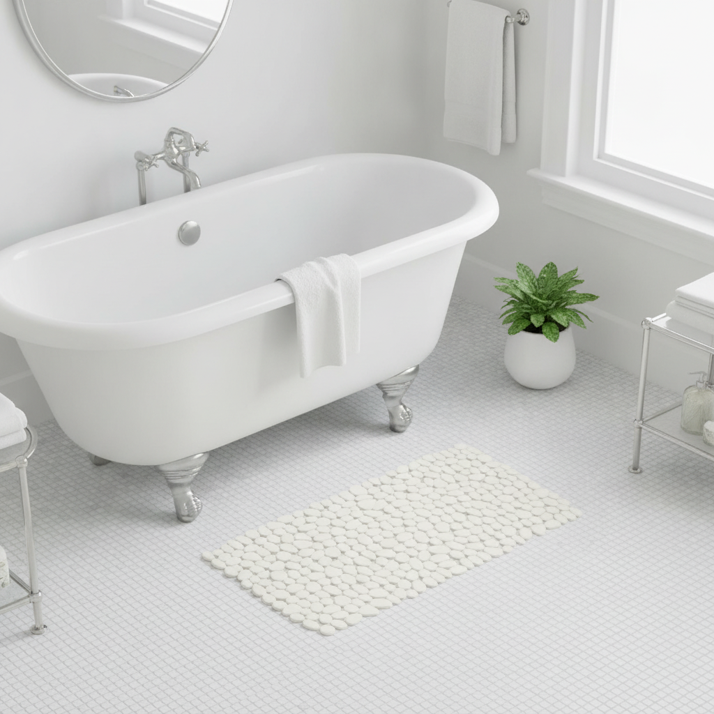 Non-Slip Plastic Pebbles Bath Mat - color variations