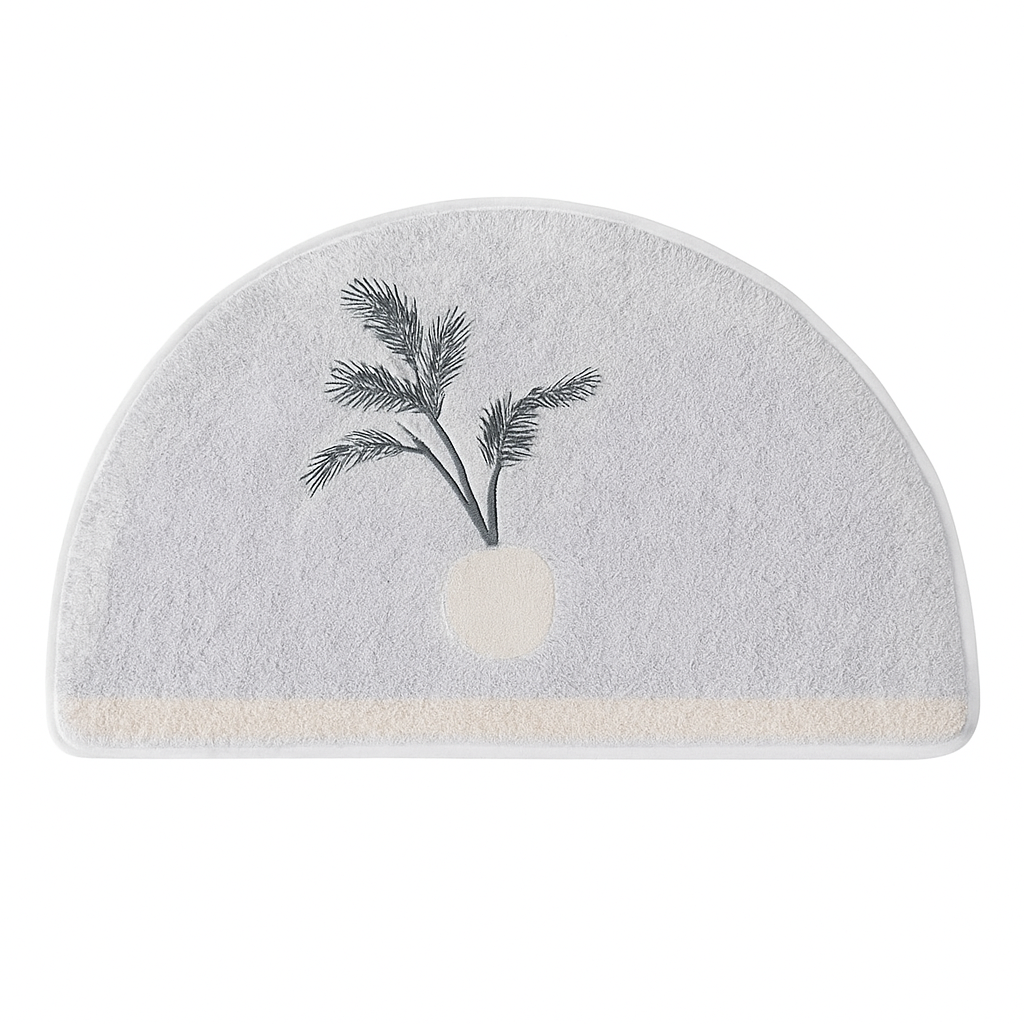 Half Moon Gray Bath Mat