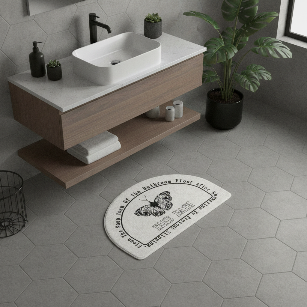 Half Moon Shower Mat