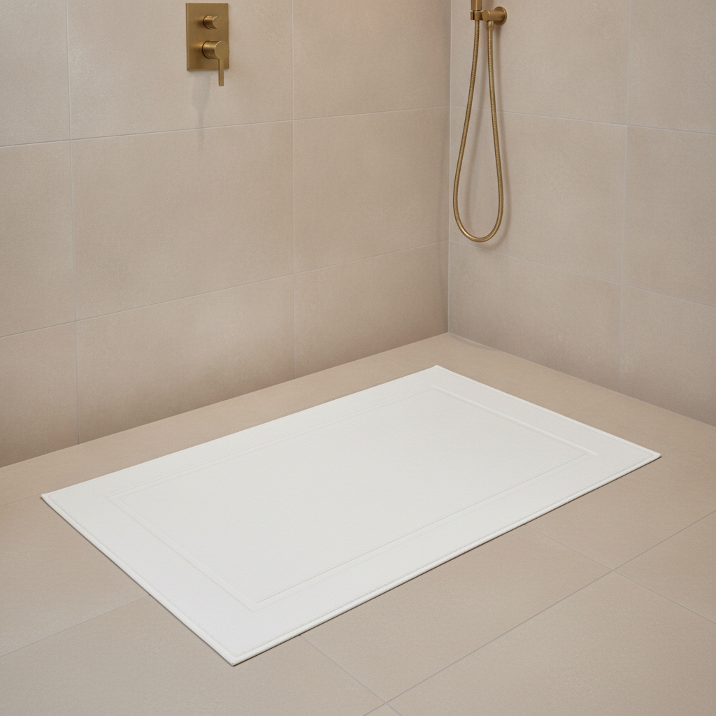 Cotton White Bath Mat - product detail