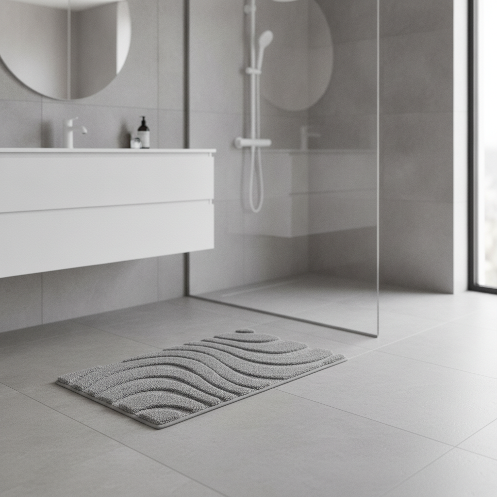 Thick Gray Bath Mat