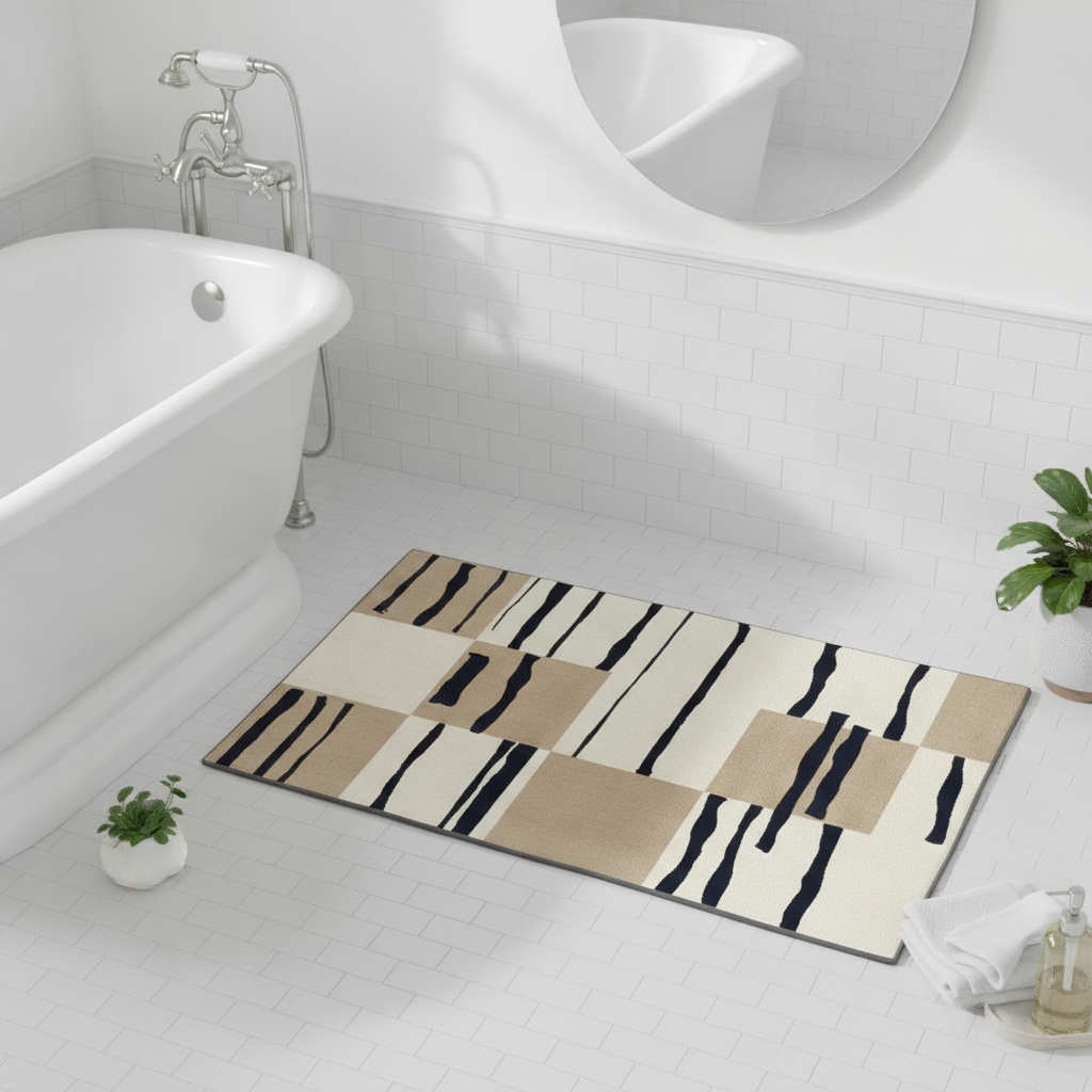 Diatomite Modern Art Bath Mat - color variations