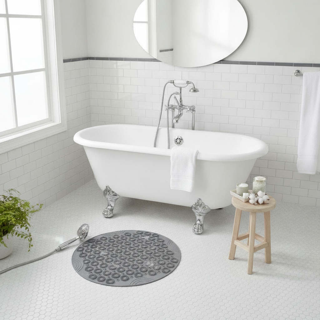 Round Shower Mat - lifestyle photo