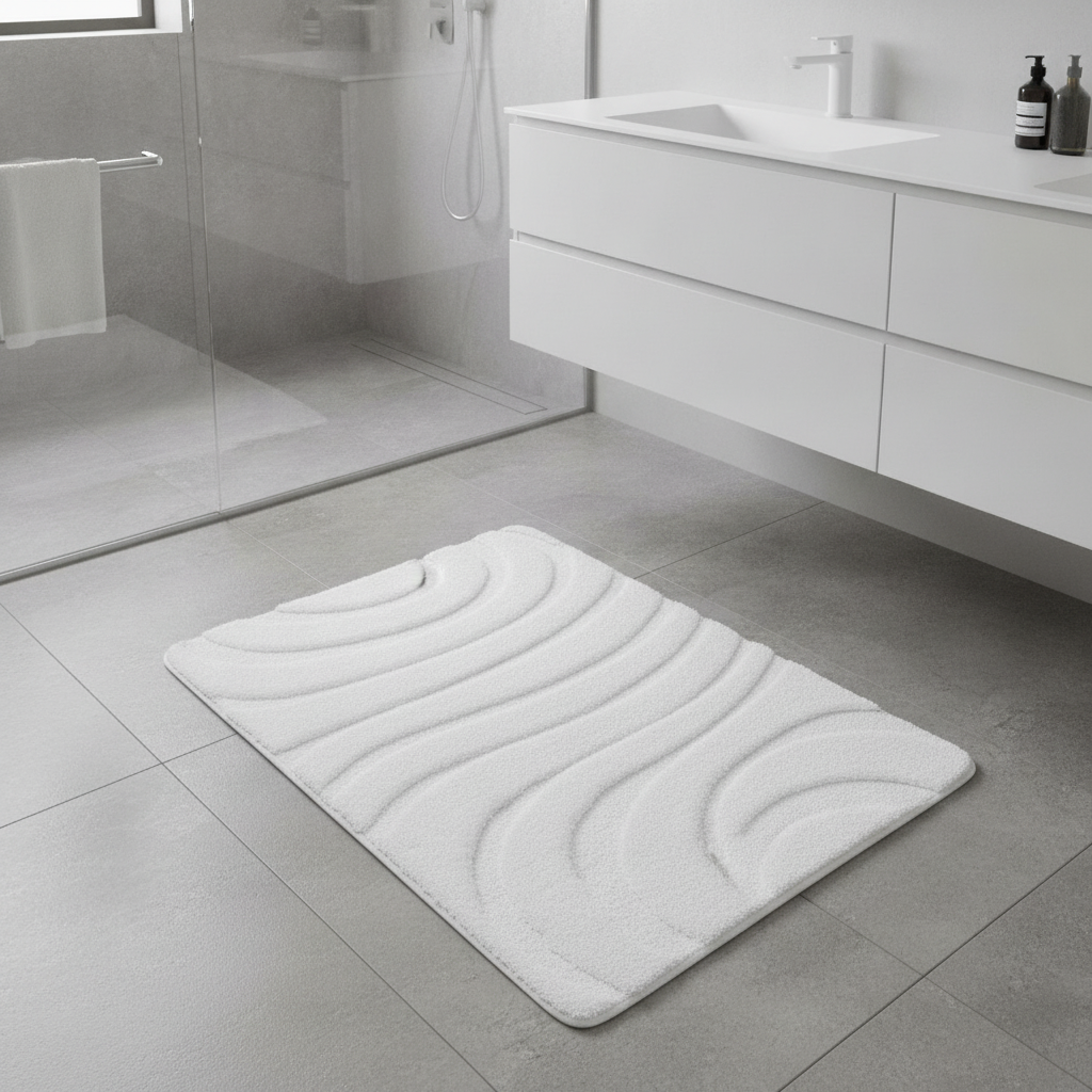 White Bathroom Rug - view 10