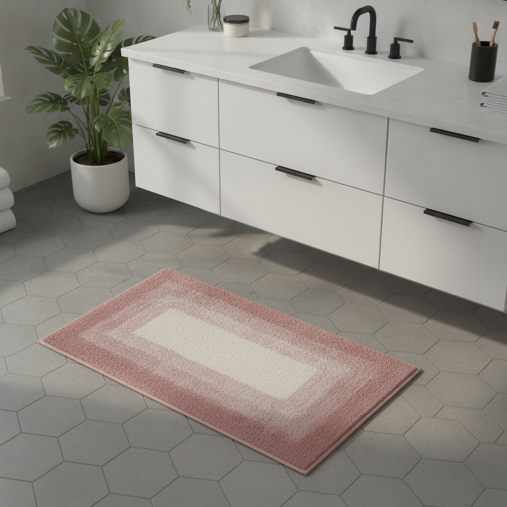 Pink Bathroom Rug - product detail