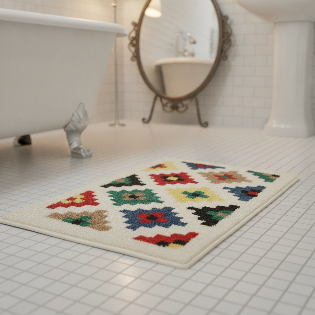 Geometric Bathroom Rug