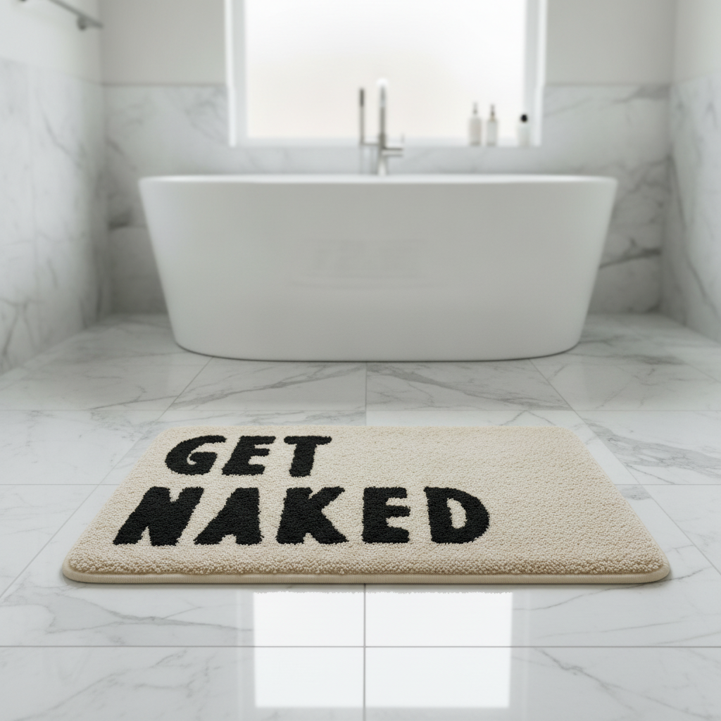 Get Naked Bathroom Rug