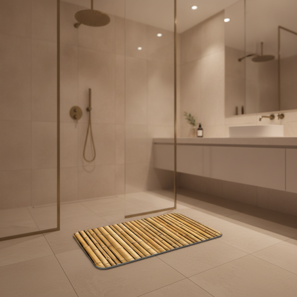 Bamboo Imitation Bath Mat - view 11