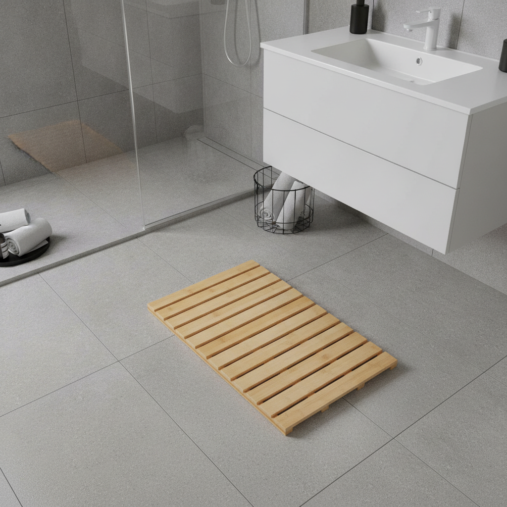 Bamboo Bath Mat Grating - size comparison