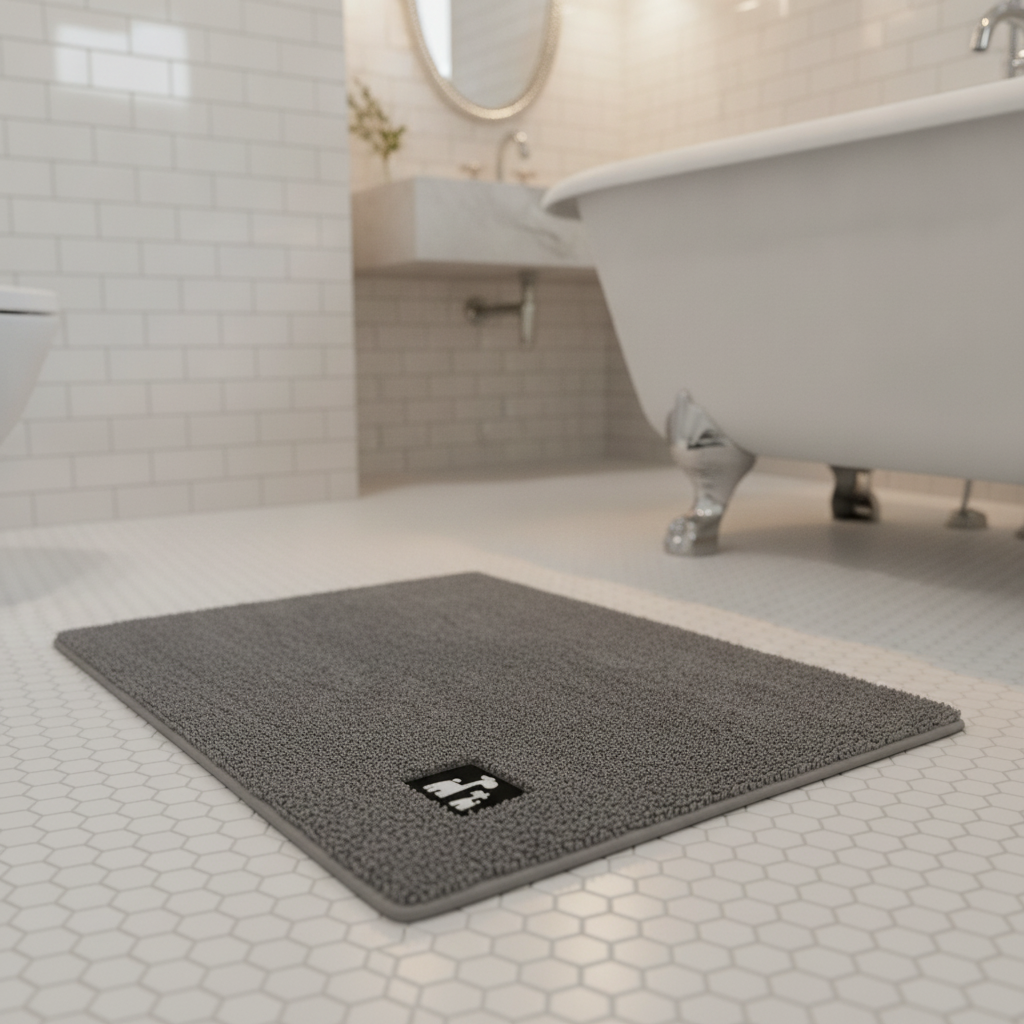 Non-Slip Gray Bath Mat