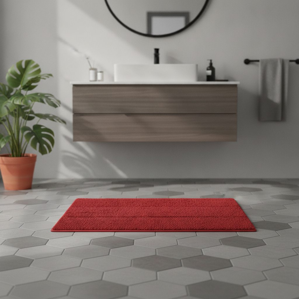 Large Red Bath Mat