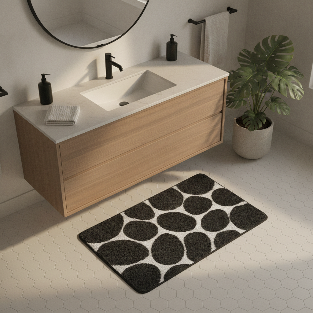 Memory Shape Pebble Bath Mat