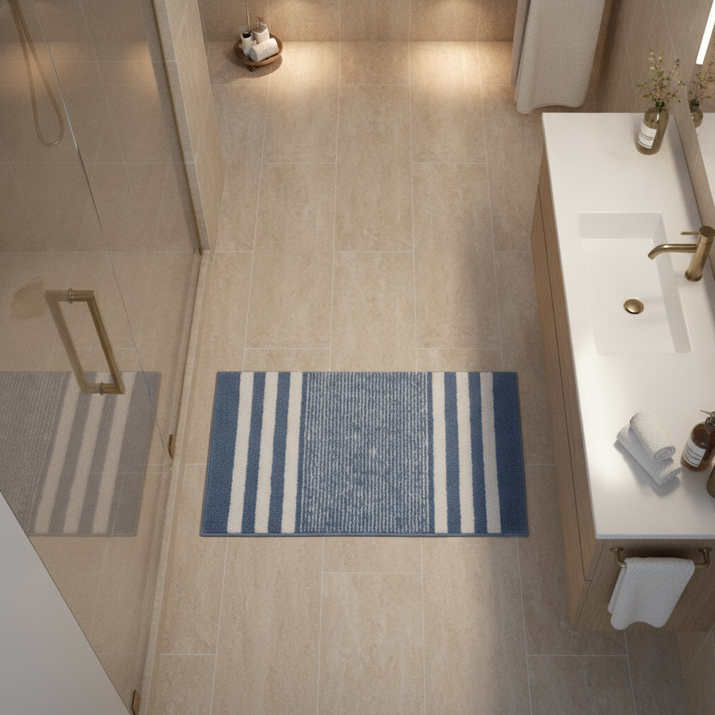 Blue Bathroom Rug