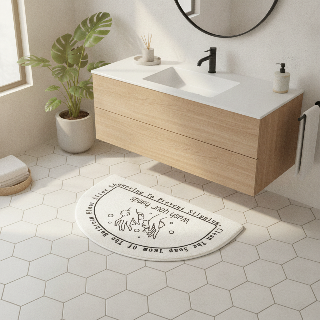 Half Moon Shower Mat