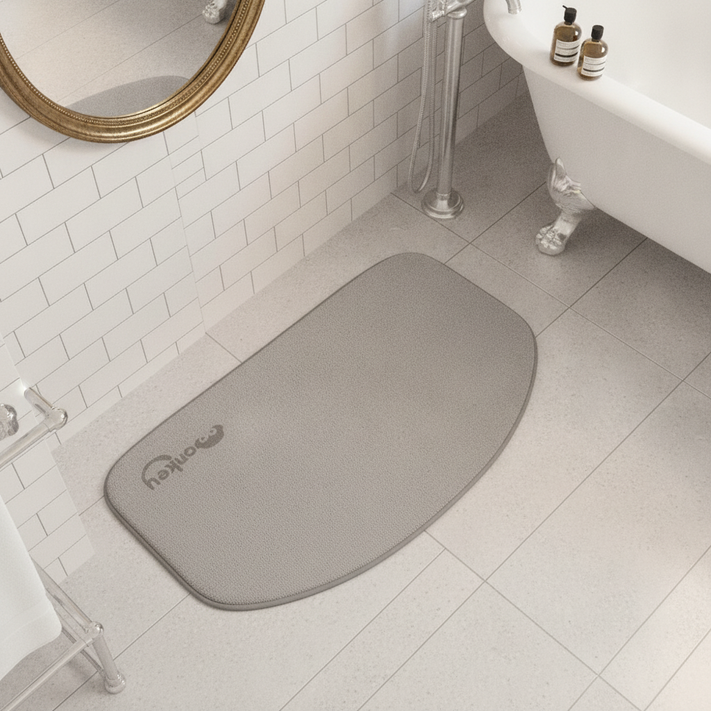 Half Moon Microfiber Bath Mat