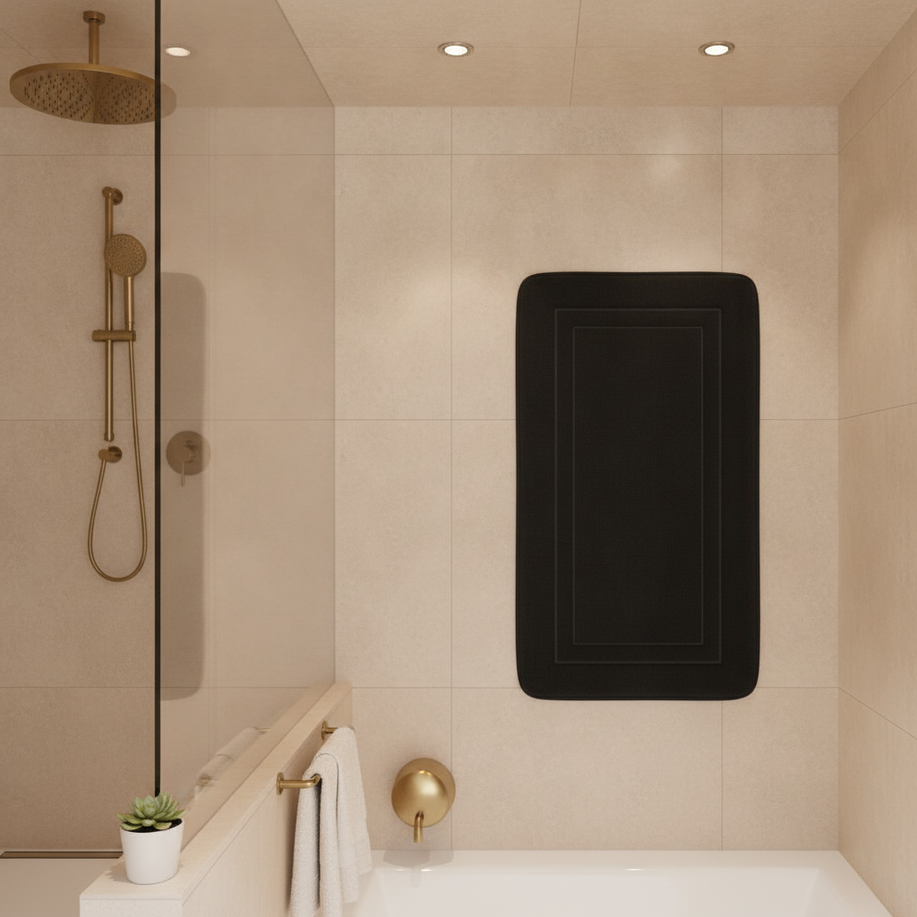 Memory Shape Bathroom Rug - bathroom setting
