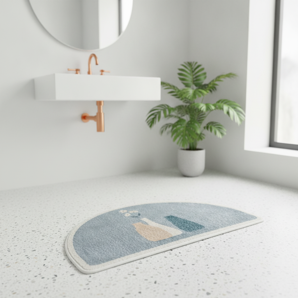 Half Moon Non-Slip Bath Mat