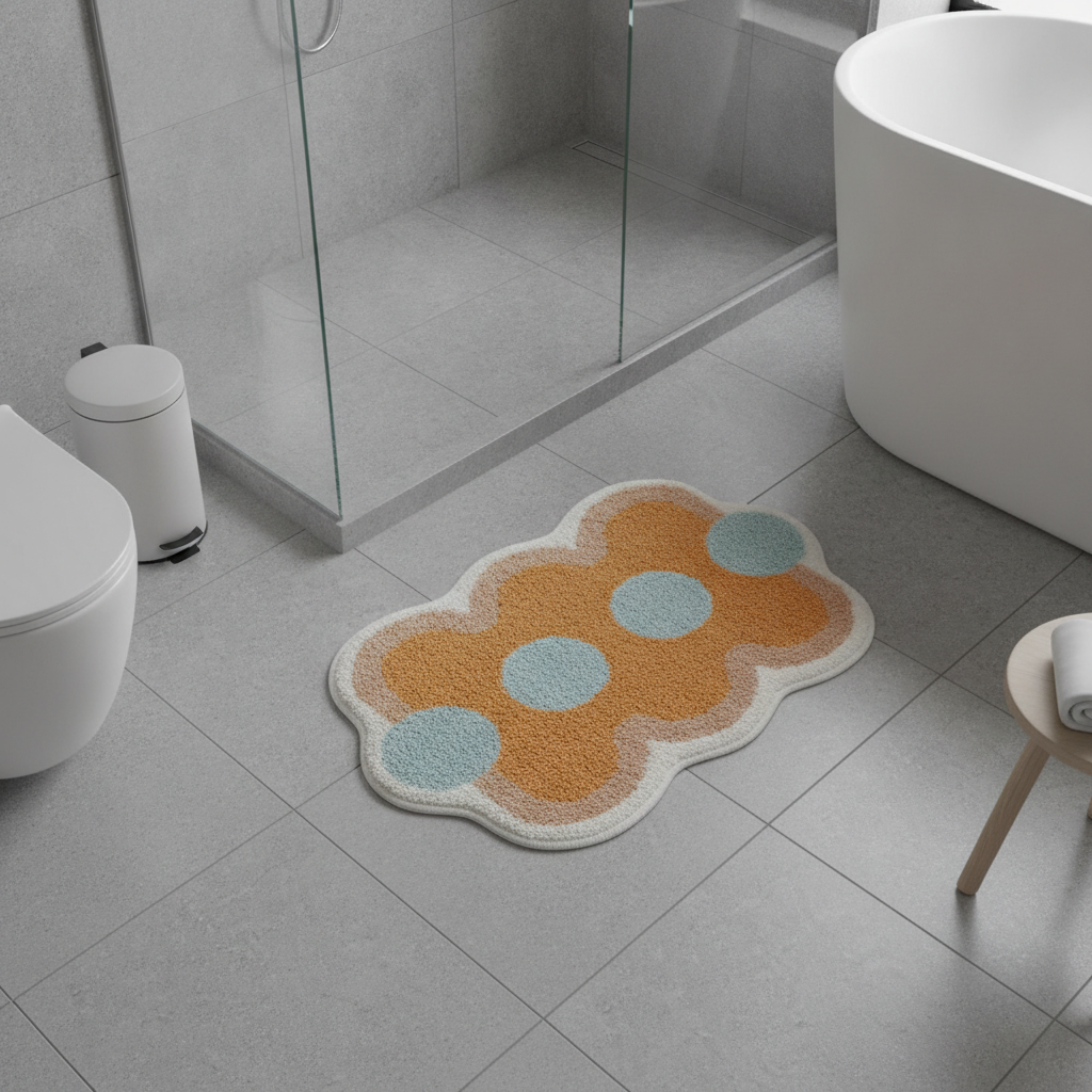 Orange Bathroom Rug