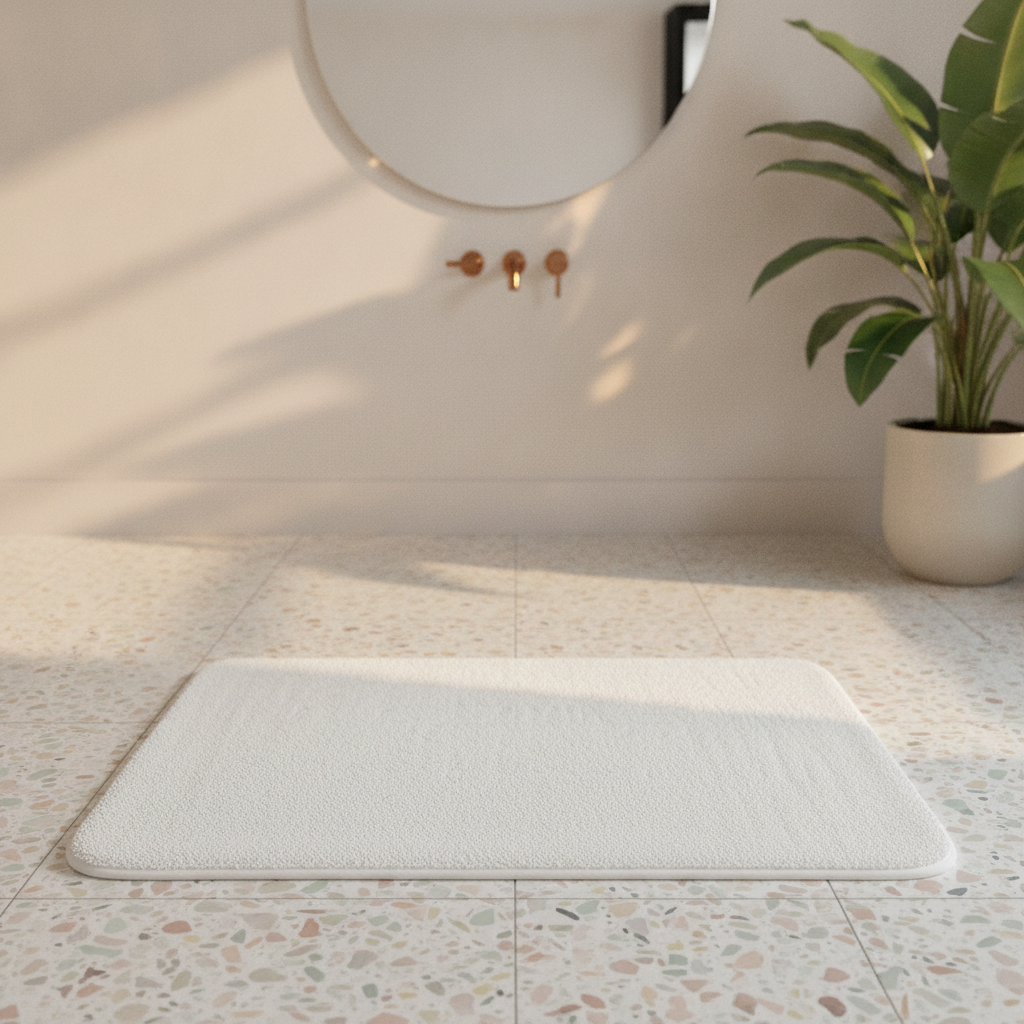 White Thick Bath Mat - care instructions
