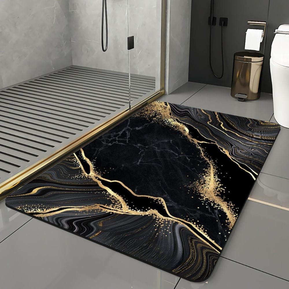 Black Gold Bath Matte