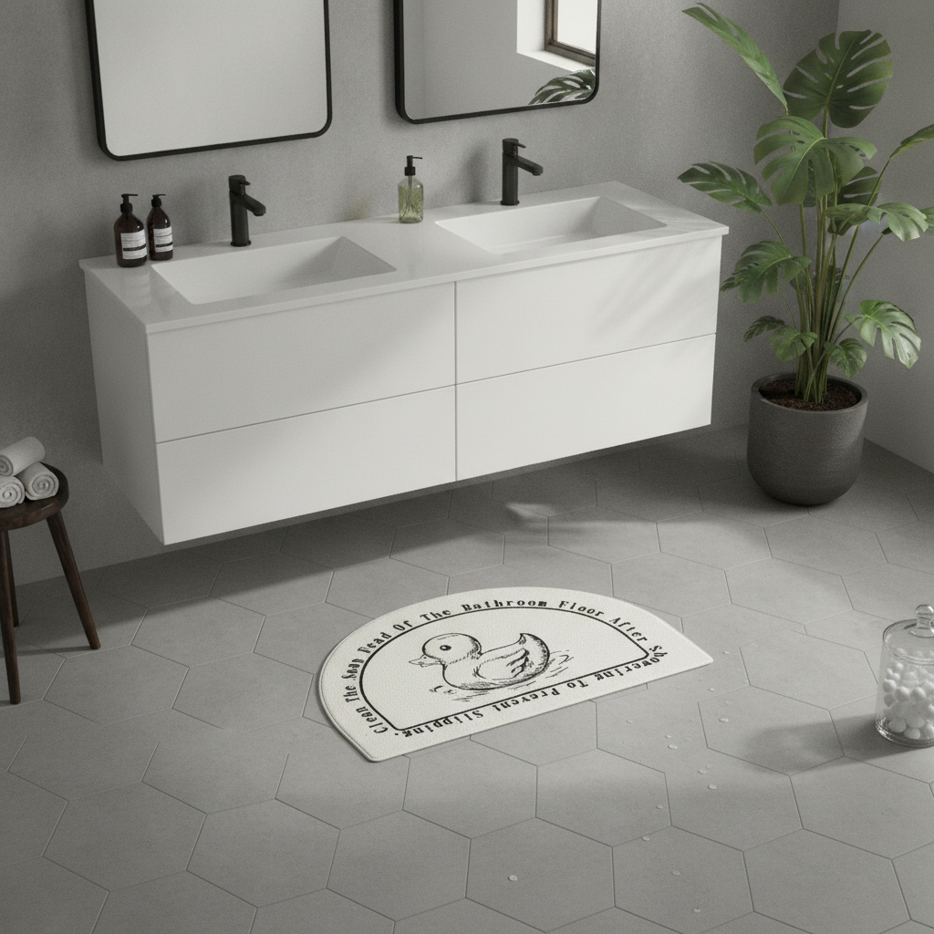 Half Moon Shower Mat