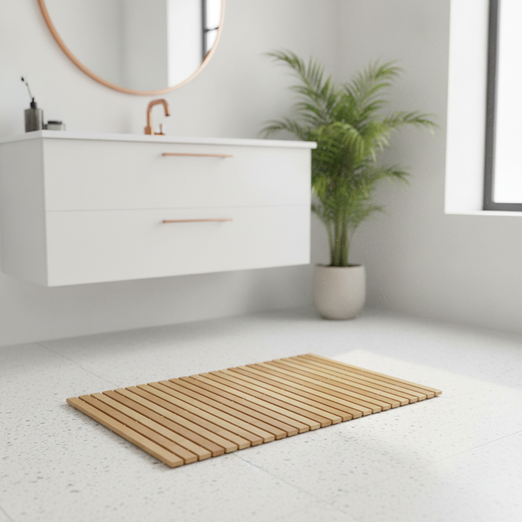 Natural Bamboo Slatted Bath Mat
