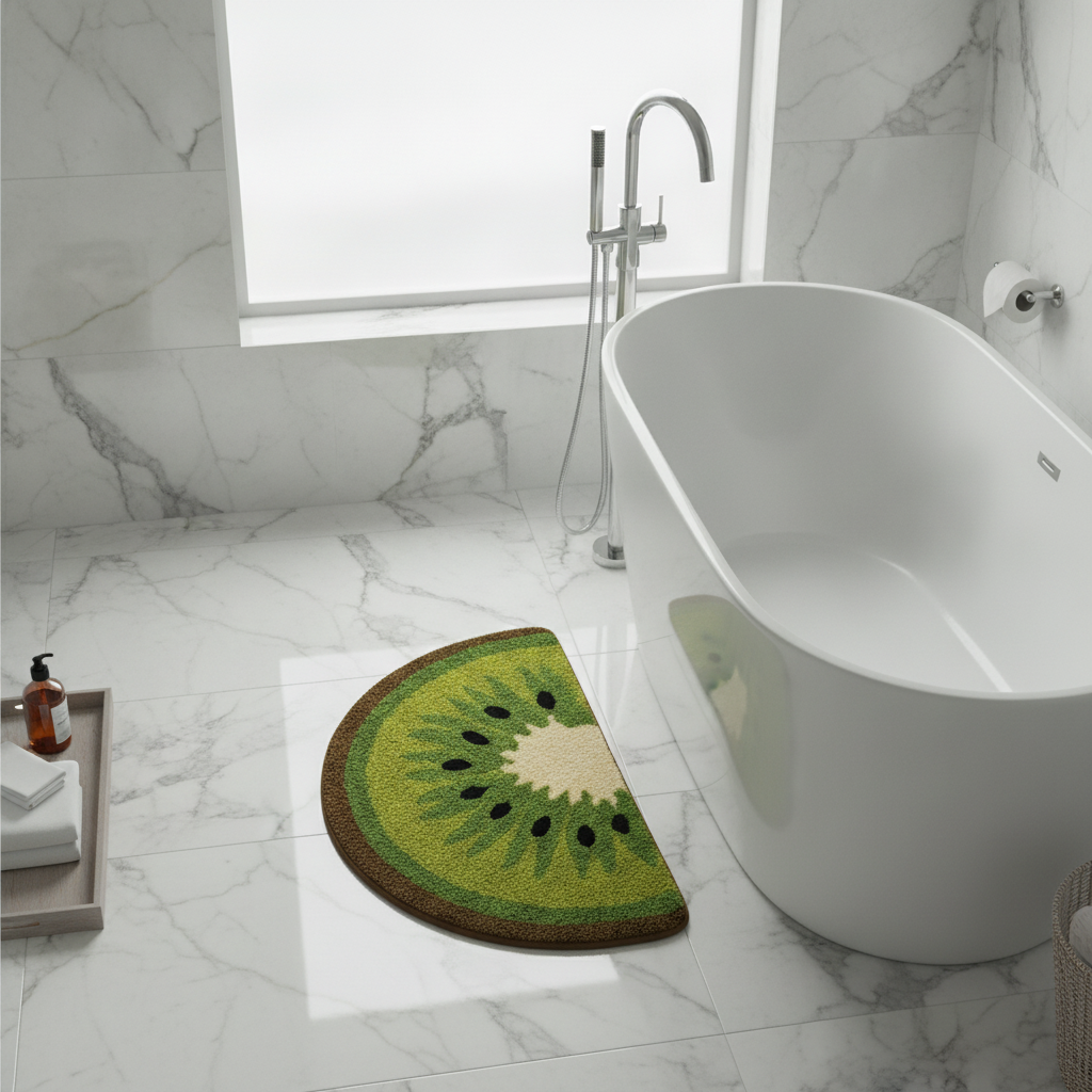 In Shape Half Moon Bath Mat