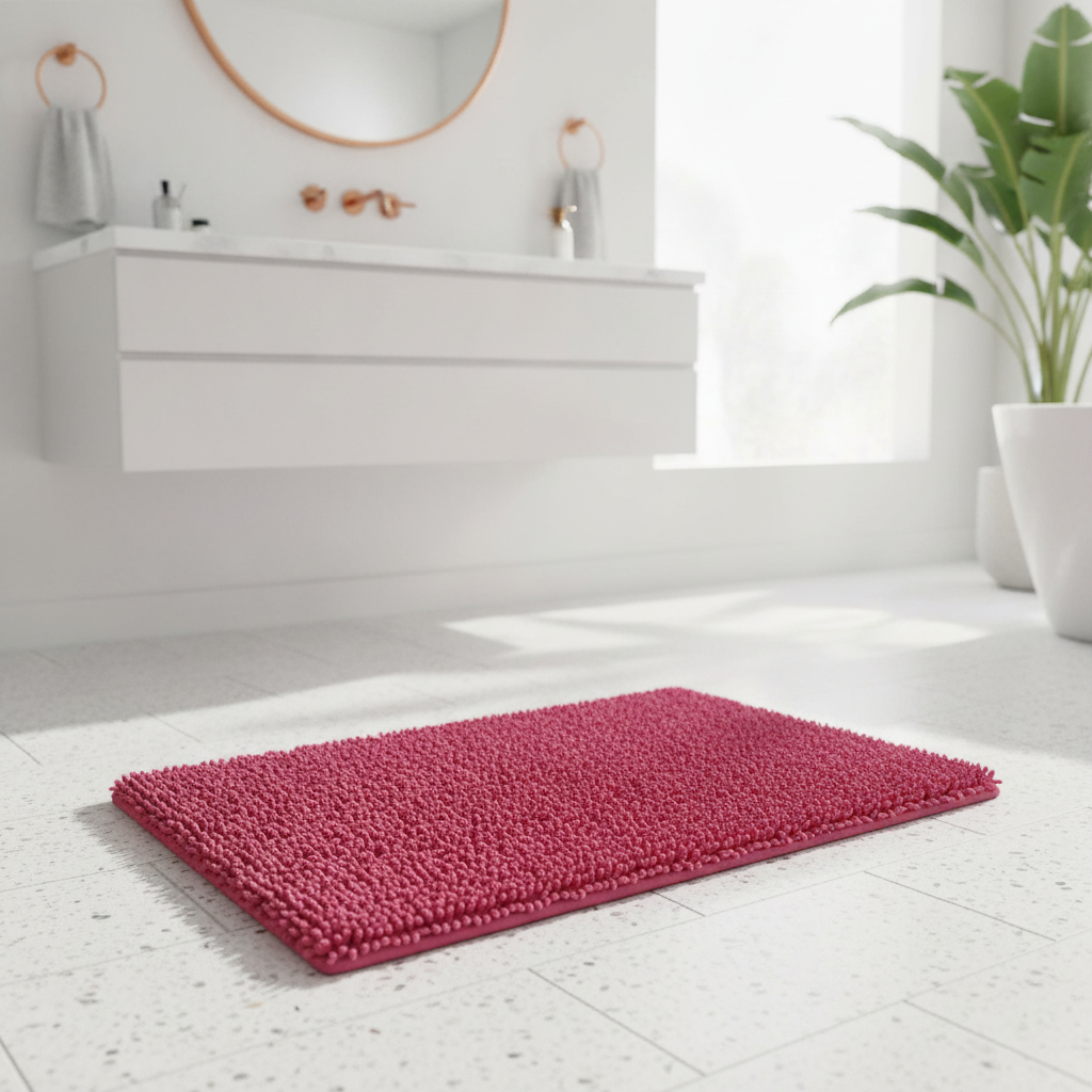 Caterpillar Pink Fushia Bath Mat