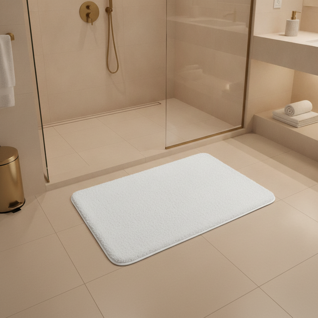 Super Absorbent Bathroom Rug - size comparison