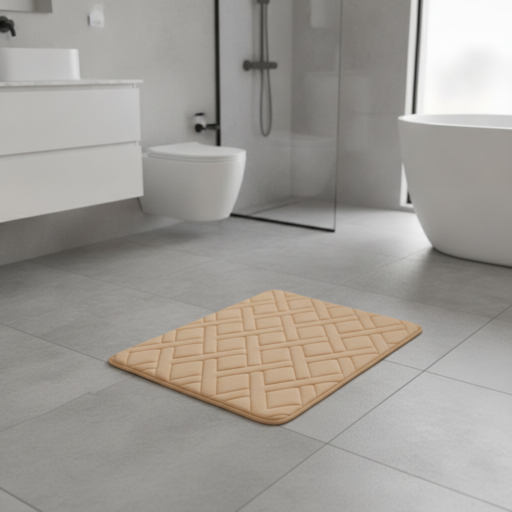 Thick Luxury Bath Mat - size comparison