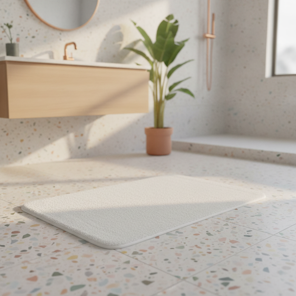 White Thick Bath Mat