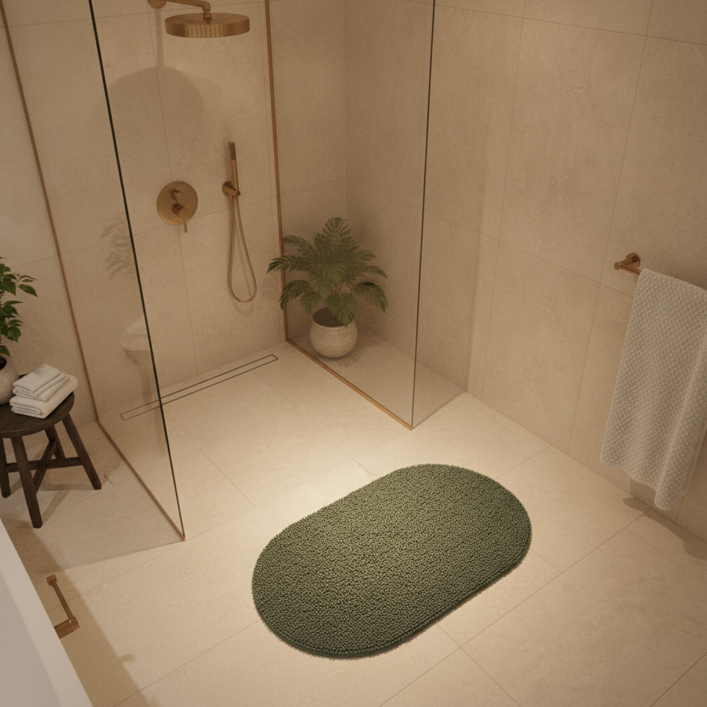 Green Dark Bath Mat