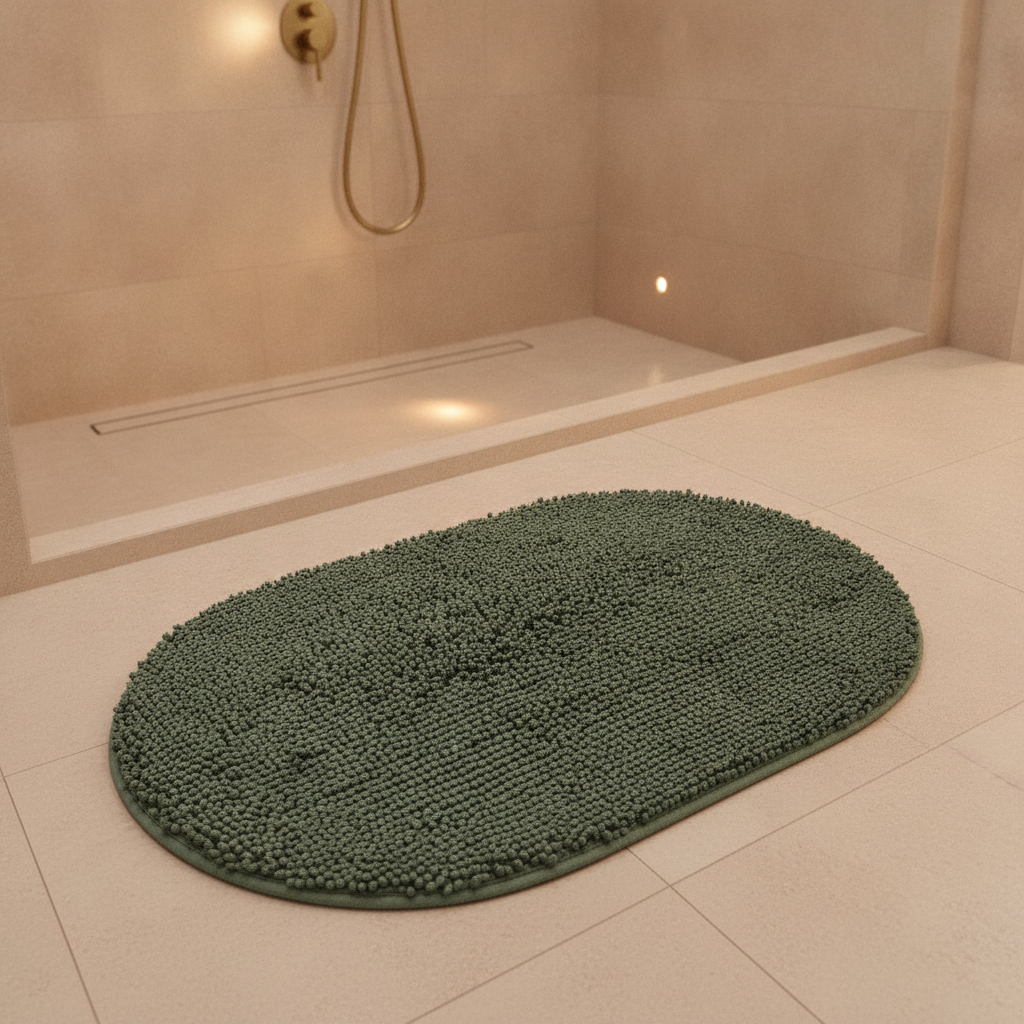Green Dark Bath Mat