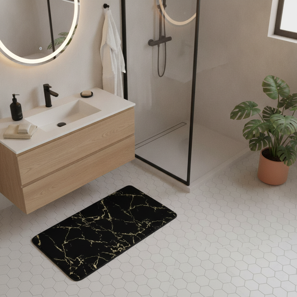Effect Marble Bath Mat