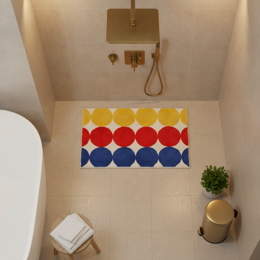 Rectangular With Round Color Bath Mat - view 9