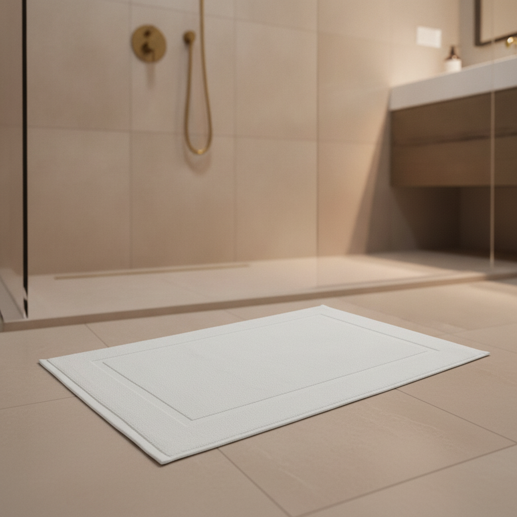 Cotton White Bath Mat