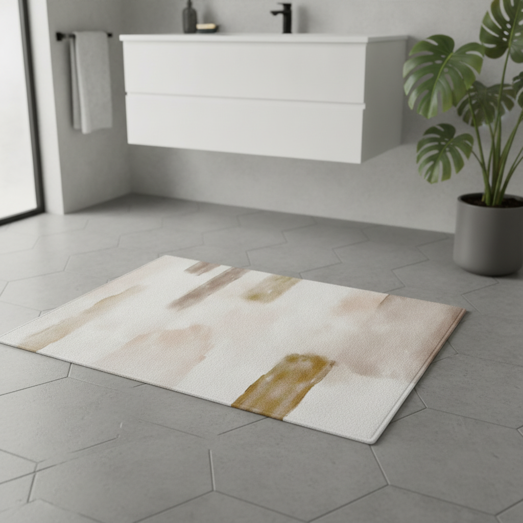 Beige Bathroom Rug