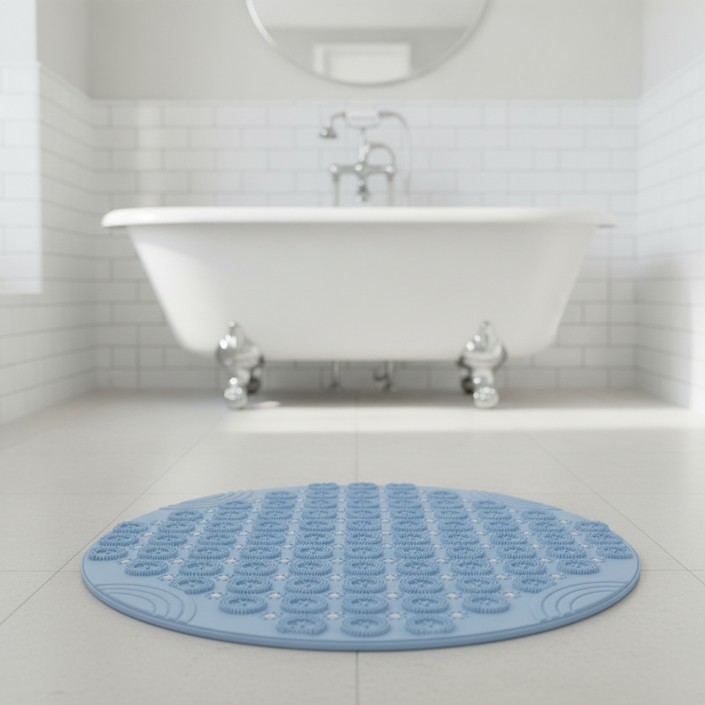 Round Shower Mat - size comparison