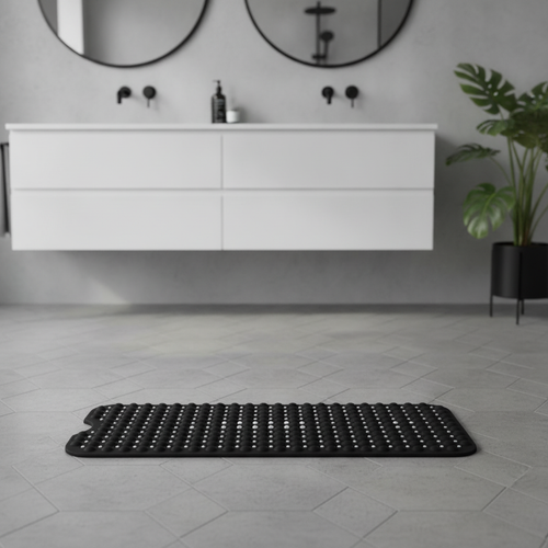 Bathrug Black Bath Mat