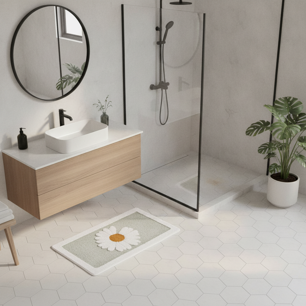 Flower Bath Mat