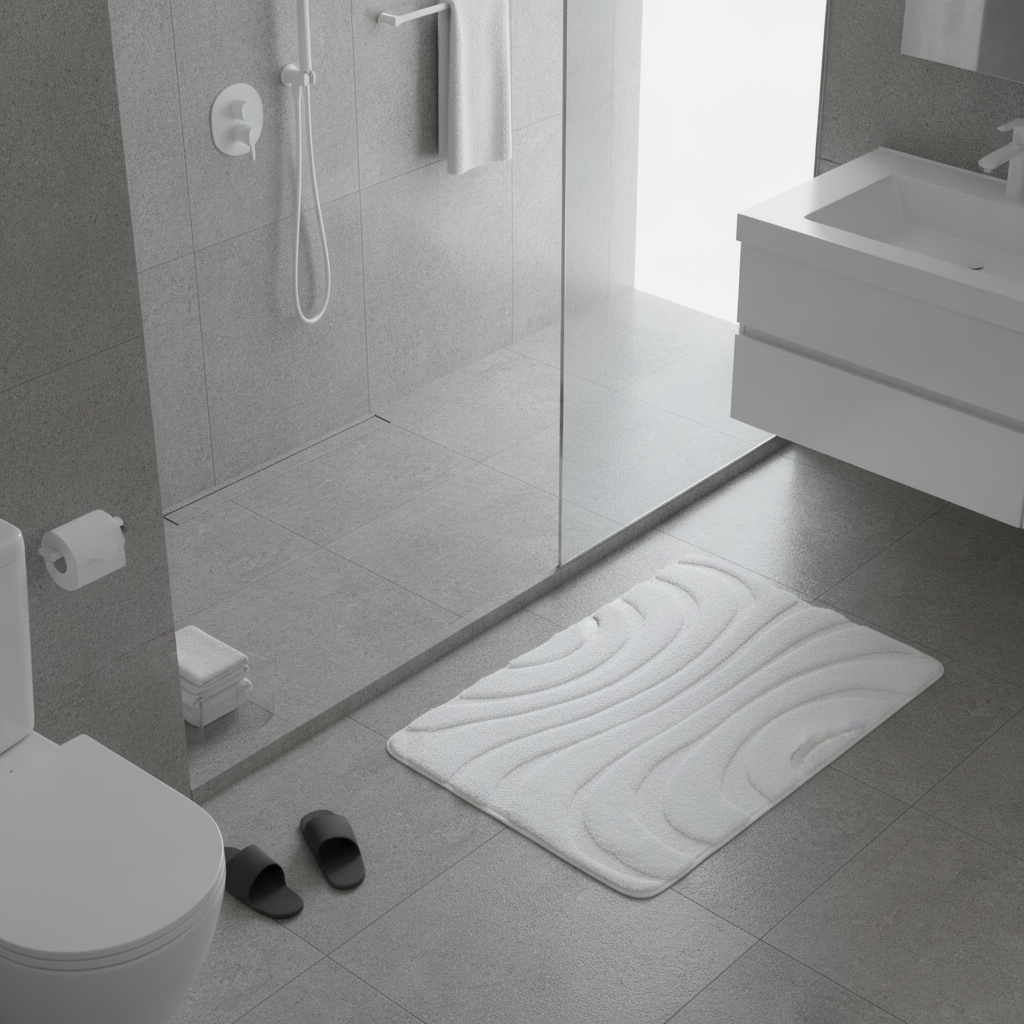 White Bathroom Rug - view 10