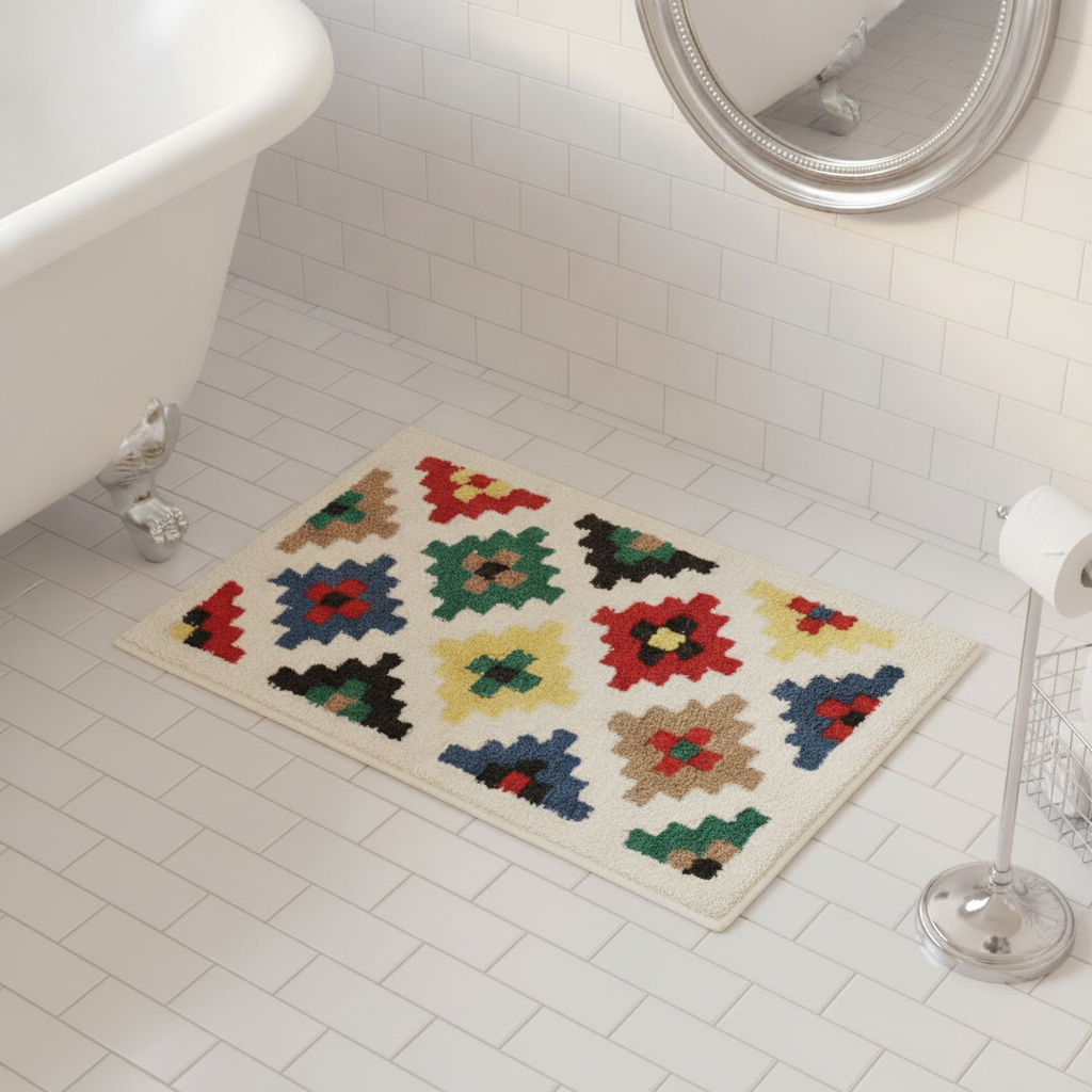 Geometric Bathroom Rug