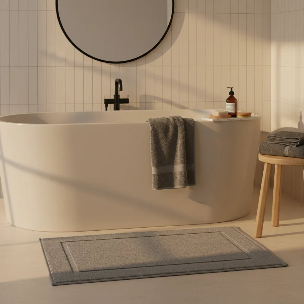 Cotton Gray Bath Mat - view 10