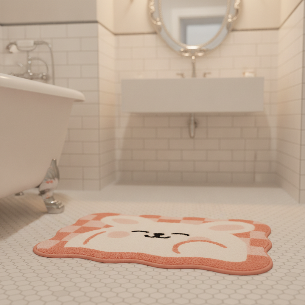 Checkerboard Bath Mat