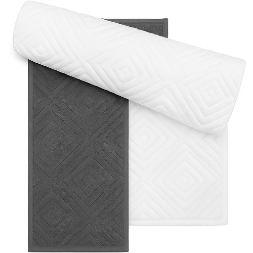 Absorbent Cotton Bathroom Rug - close-up texture