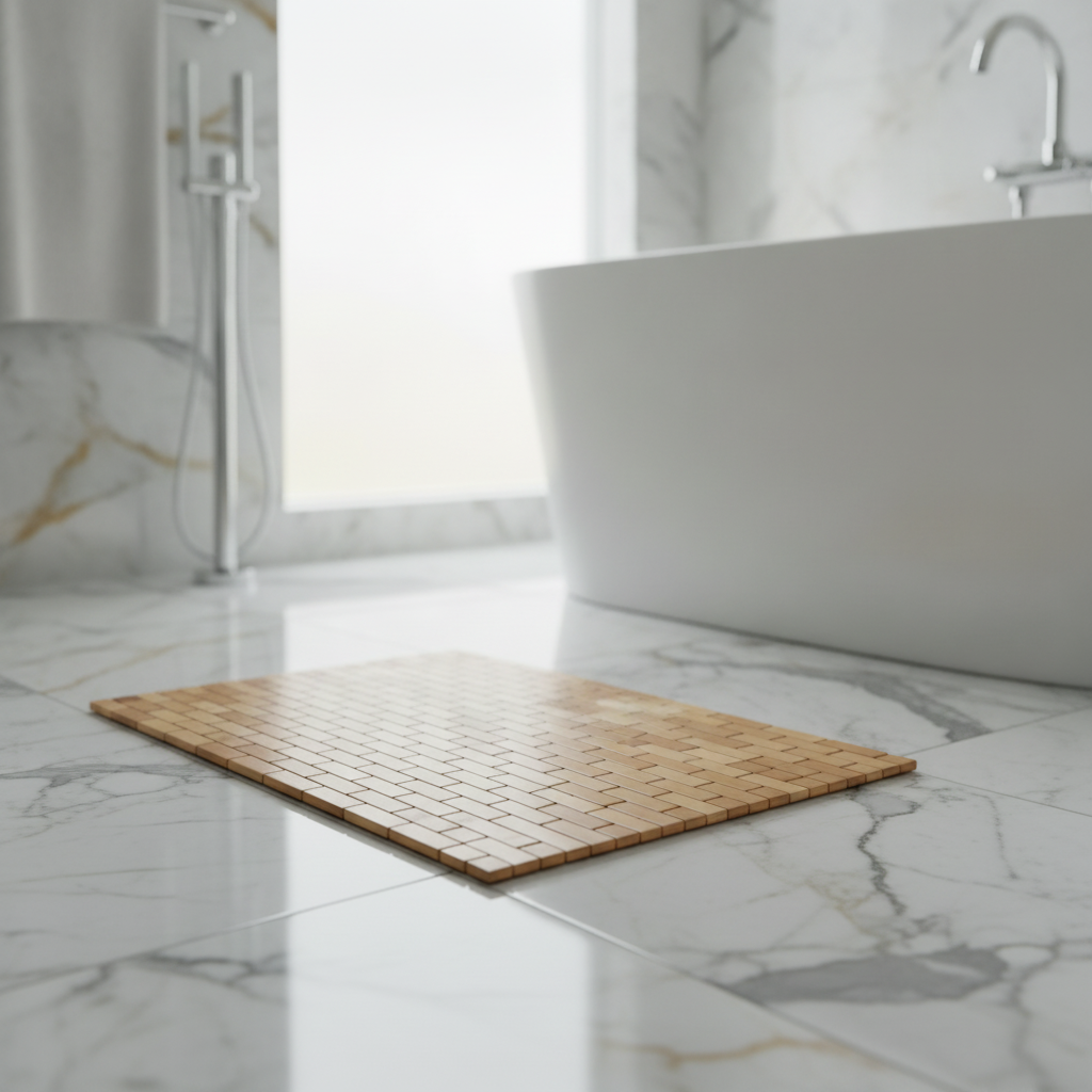 Small Bamboo Bathroom Rug