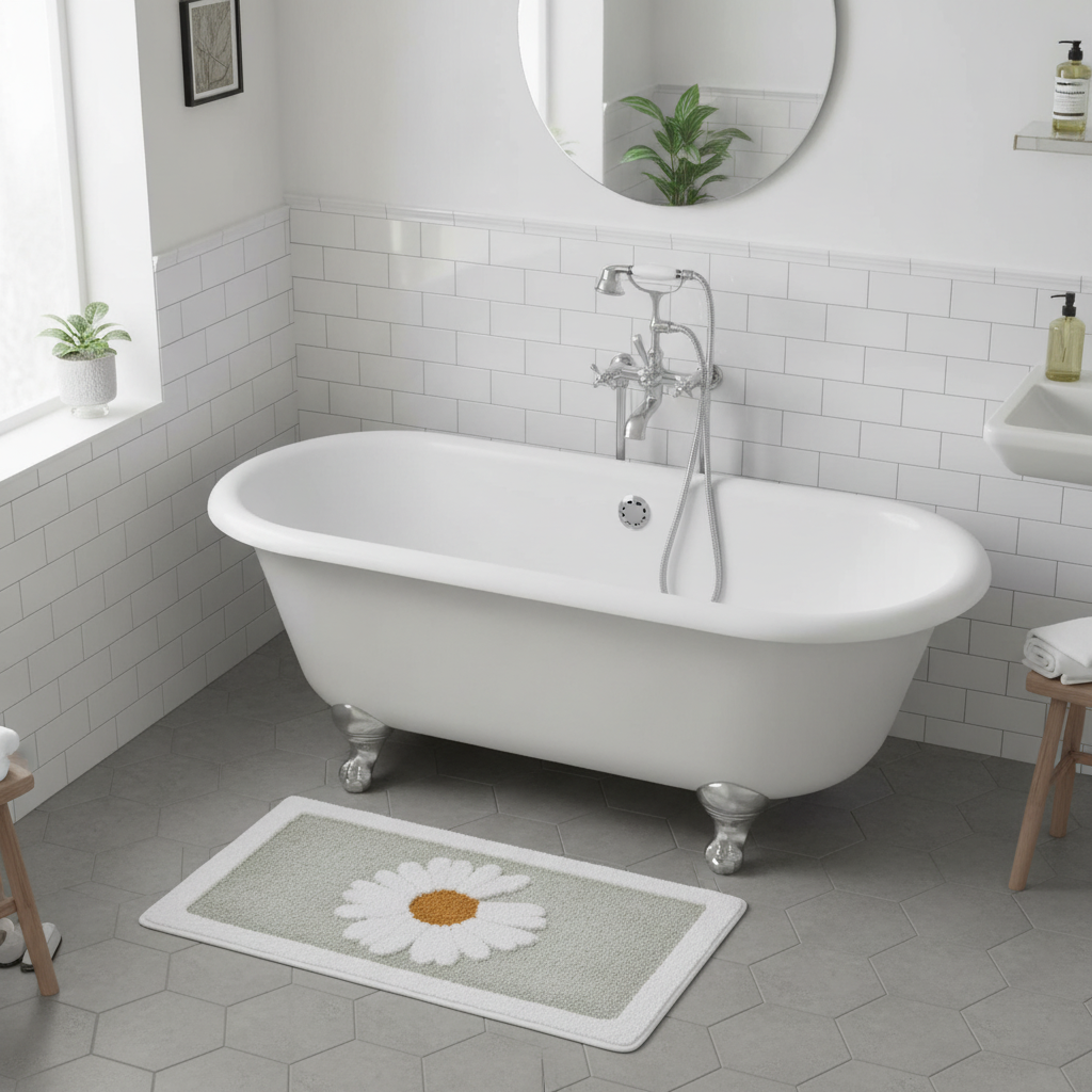 Flower Bath Mat - lifestyle photo